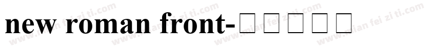 new roman front字体转换